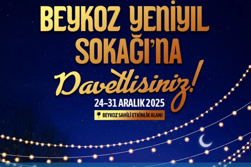 Beykoz Sahili’nde Yeni Yıl Heyecanı: Yeni Yıl Sokağı Renkli Atmosferiyle Ziyaretçilerini Ağırlıyor