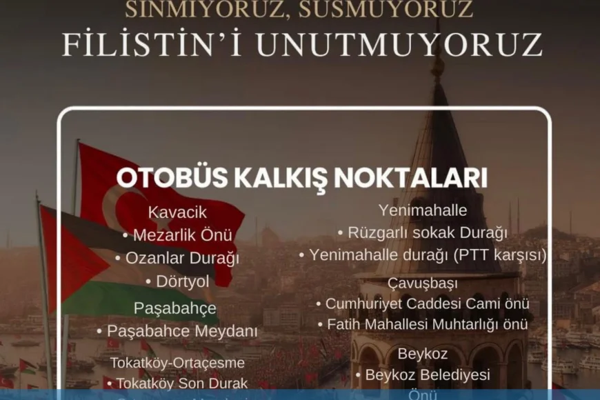 “Sinmiyoruz, Susmuyoruz, Filistin’i Unutmuyoruz” Çağrısı Beykoz’dan Yükseliyor
