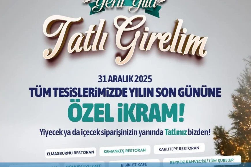 Beykoz Belediyesi Tesislerinde 31 Aralık’a Özel Tatlı İkramı Gün Boyu Sürecek