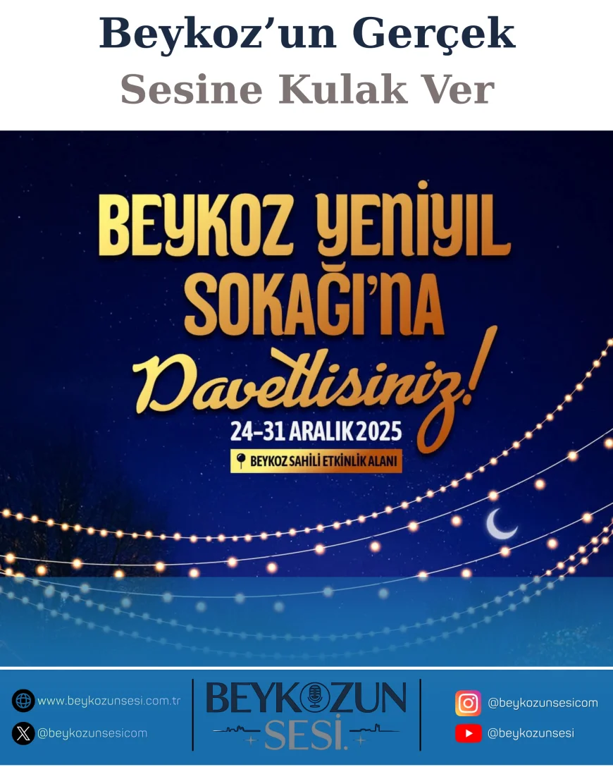 Beykoz Sahili’nde Yeni Yıl Heyecanı: Yeni Yıl Sokağı Renkli Atmosferiyle Ziyaretçilerini Ağırlıyor