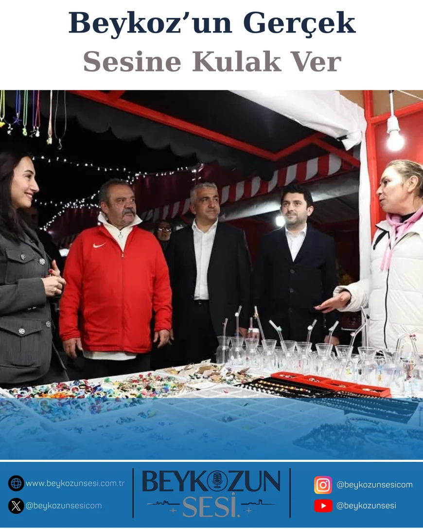 BEYKOZ SAHİLİNDE YENİ YIL SOKAĞI AÇILDI: KADIN GİRİŞİMCİLERİN EMEĞİ ZİYARETÇİLERLE BULUŞTU