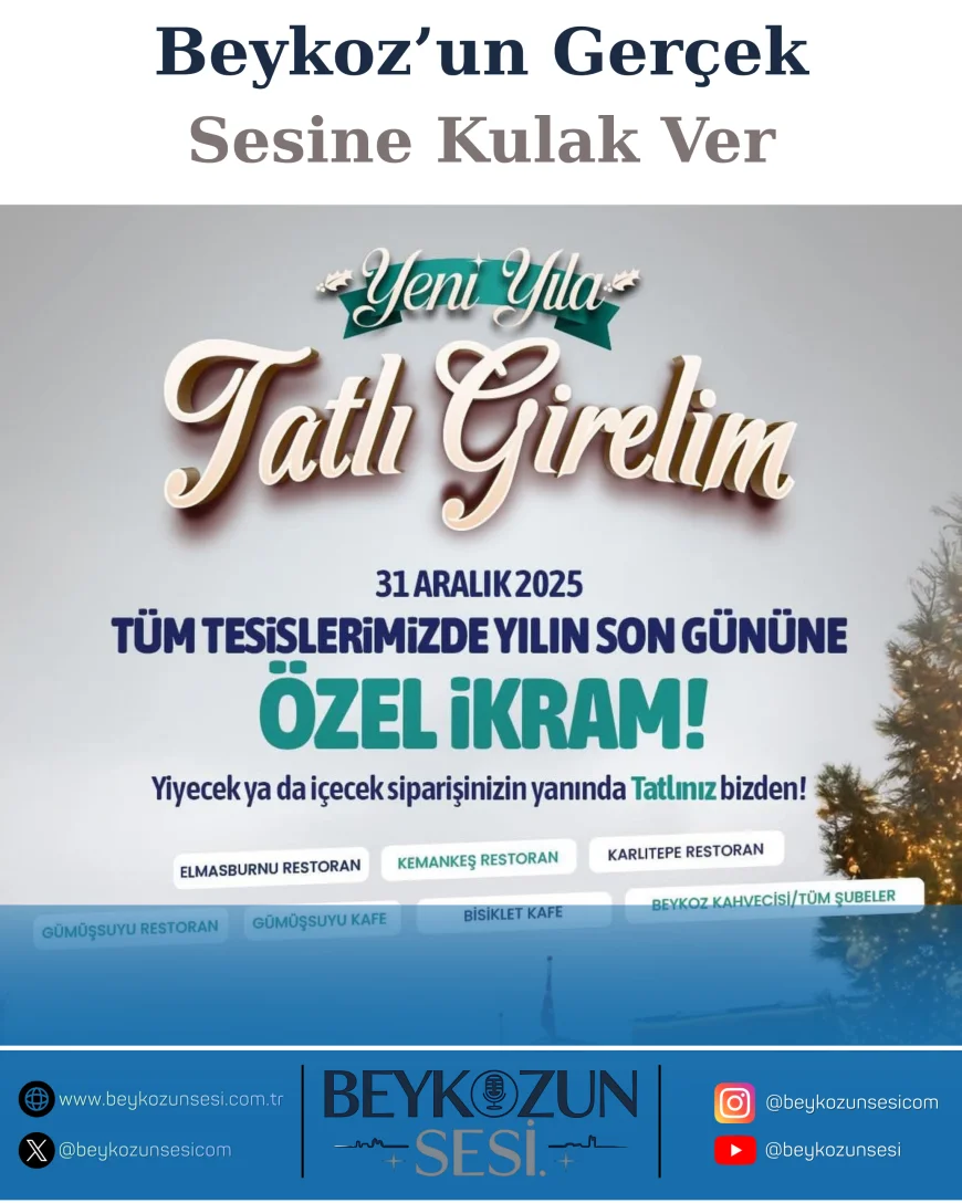 Beykoz Belediyesi Tesislerinde 31 Aralık’a Özel Tatlı İkramı Gün Boyu Sürecek