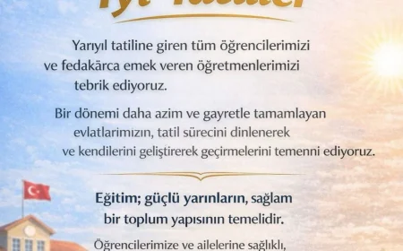 Anahtar Parti Beykoz İlçe Başkanı Onur Kaya’dan Yarıyıl Tatiline Giren Öğrenci ve Öğretmenlere Mesaj