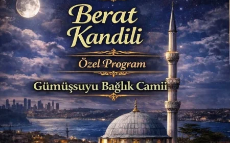Beykoz Diyanet Gençlik “Berat Gecesi Rahmet ve Bereket Vaktidir” Programıyla 2 Şubat’ta Gümüşsuyu Bağlık Camii’nde Buluşuyor