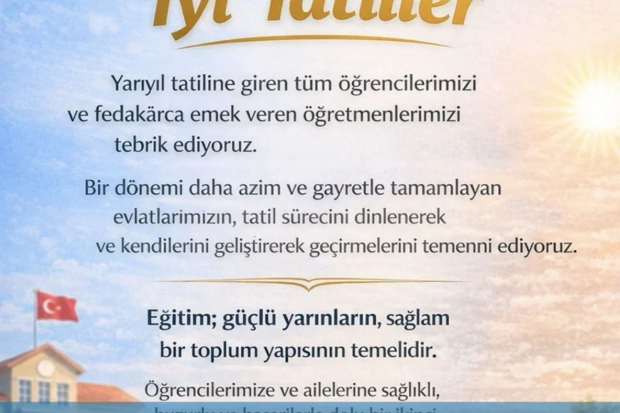 Anahtar Parti Beykoz İlçe Başkanı Onur Kaya’dan Yarıyıl Tatiline Giren Öğrenci ve Öğretmenlere Mesaj