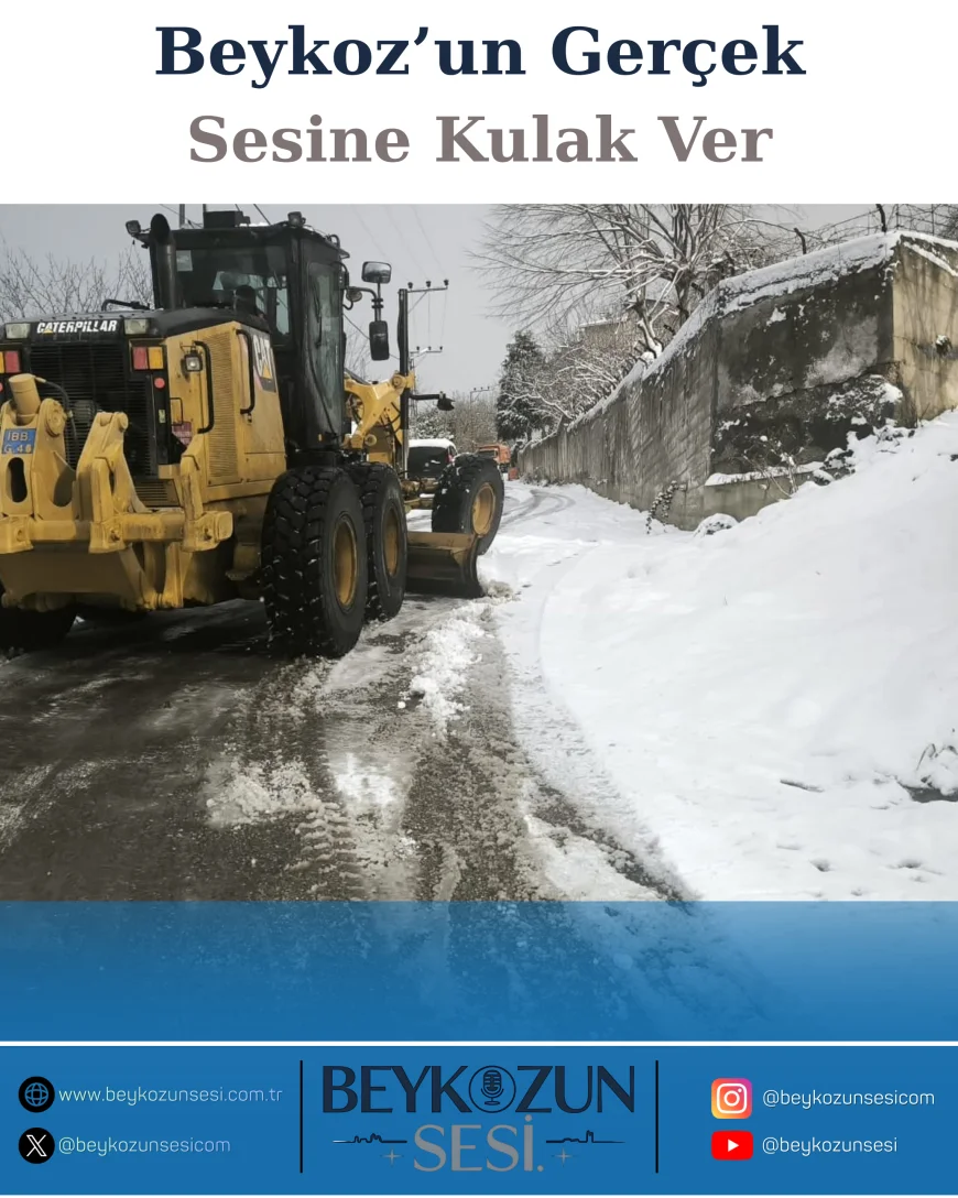 Beykoz’da Yoğun Kar Yağışıyla Mücadelede Belediyelerden Koordineli Çalışma Mesajı