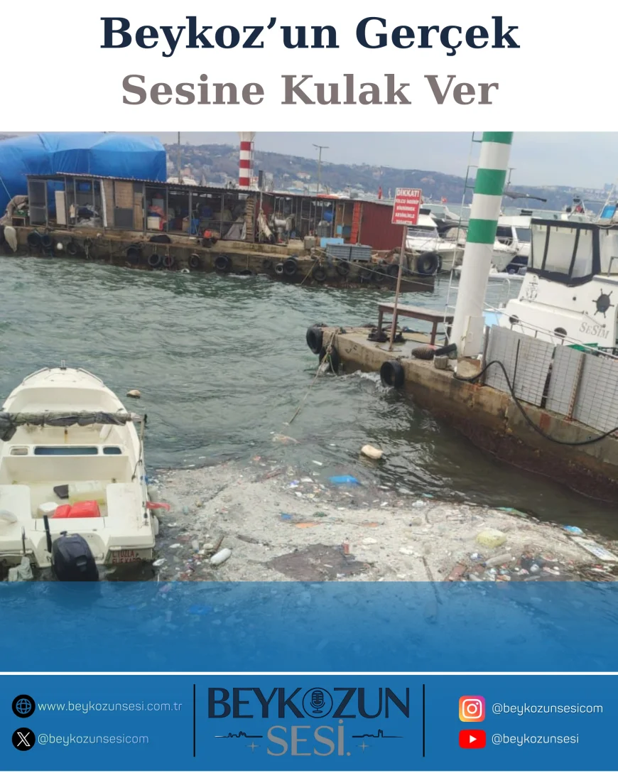 Beykoz Sahilinde Şiddetli Fırtına Etkili Oldu: Bağlı Tekneler Zarar Gördü, Kıyı Atıkla Doldu