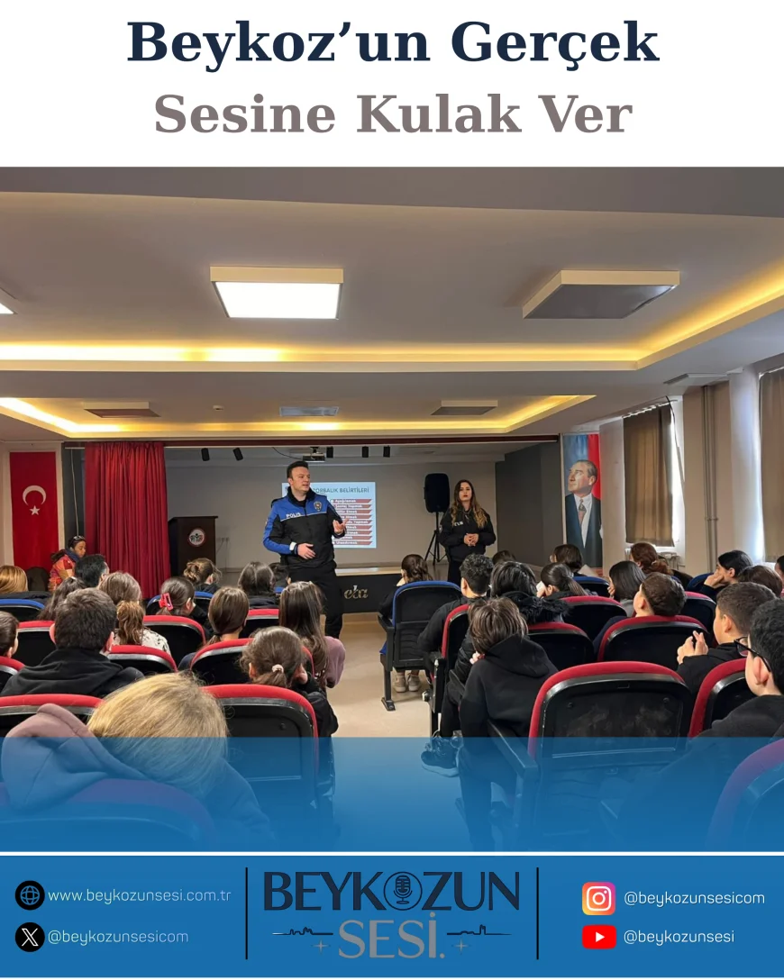 Beykoz İlçe Emniyet Müdürlüğü “Geleceğe Atılan Güvenli Adımlar” Projesiyle Okullarda Bilinçlendirme Çalışmalarını Sürdürüyor