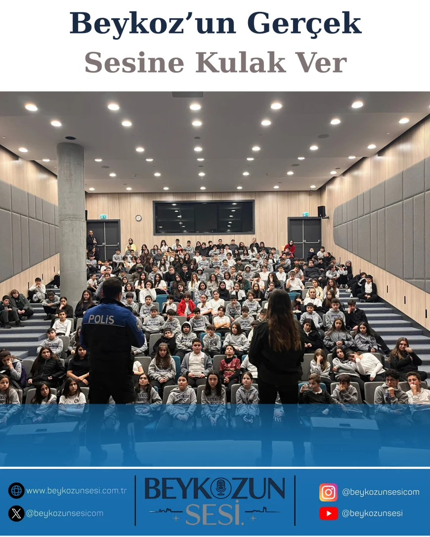 Beykoz İlçe Emniyet Müdürlüğü’nden Okullarda Geleceğe Atılan Güvenli Adımlar Projesi Kapsamında Bilinçlendirme Semineri