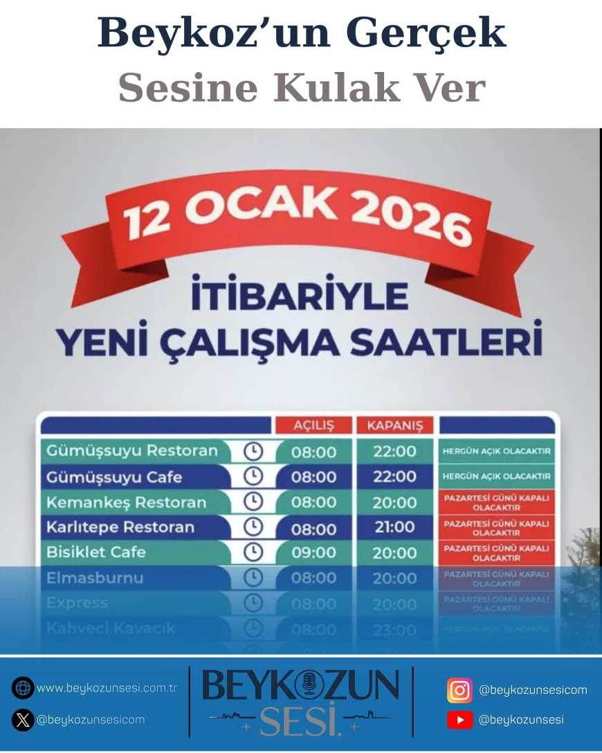 Beykoz Belediyesi Sosyal Tesislerinde Çalışma Saatleri Yenilendi İlçe Genelinde Uygulama Başladı