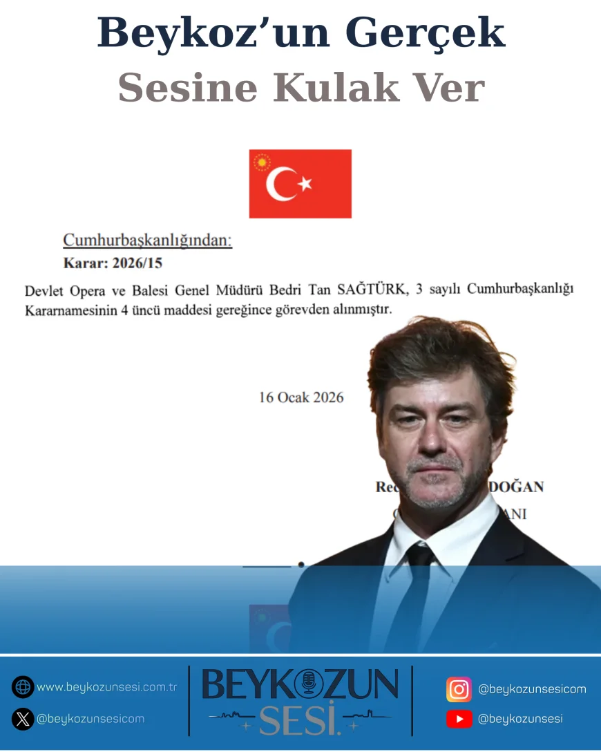 Devlet Opera ve Balesi Genel Müdürü Tan Sağtürk Görevden Alındı Cumhurbaşkanlığı Kararı Resmî Gazete’de Yayımlandı