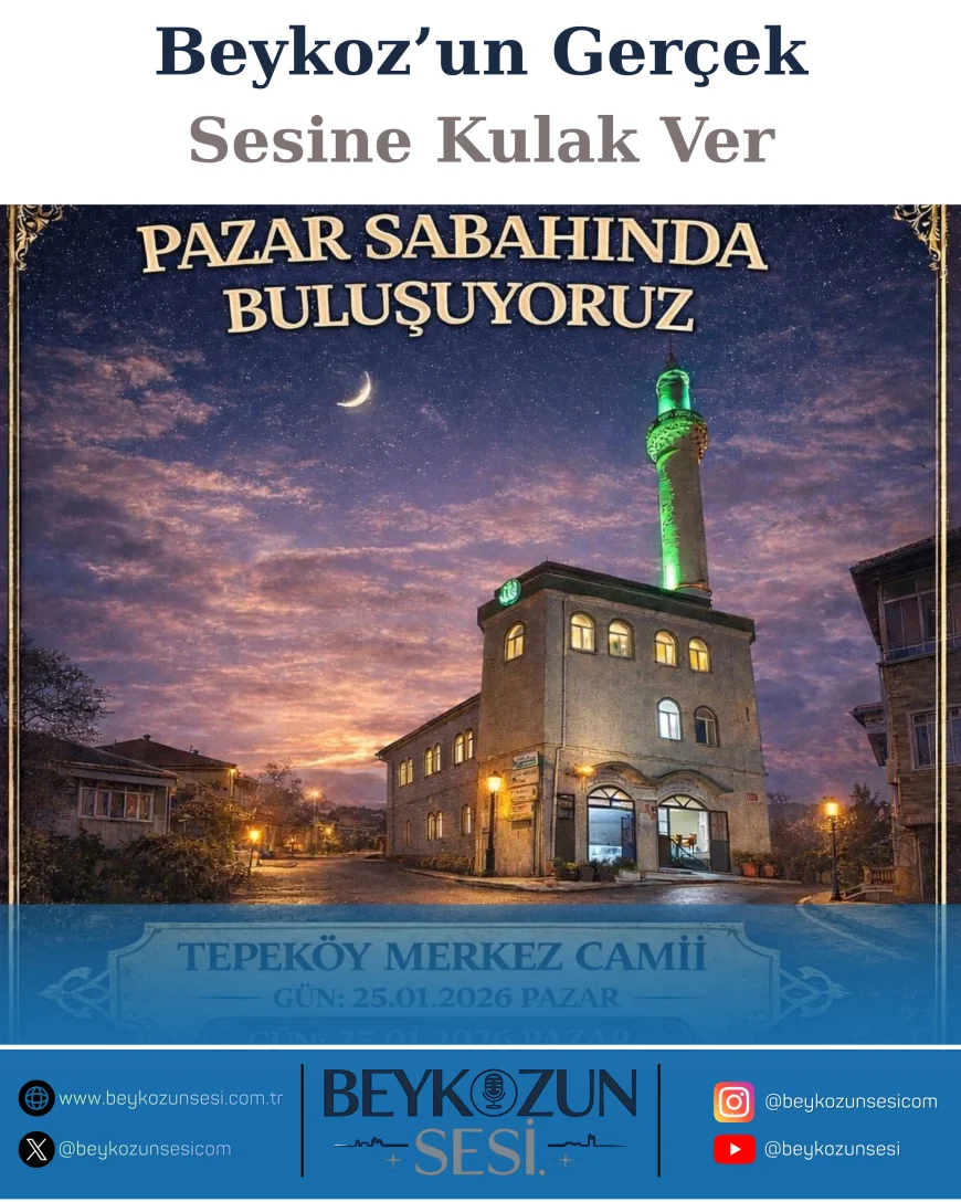 Tepeköy Merkez Camii’nde pazar sabahı seher vakti buluşmasıyla manevi atmosfer yaşanacak