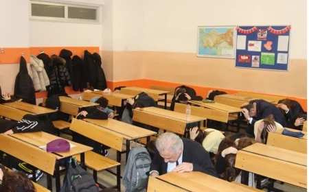 Beykoz’da Deprem Bilinci İçin Tatbikat Düzenlendi: “Çök–Kapan–Tutun” Okullarda Uygulamalı Gösterildi