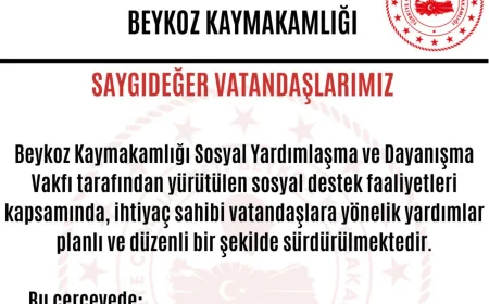 Beykoz Kaymakamlığı’ndan 2 Bin 453 Hak Sahibine 9 Milyon 222 Bin TL Ramazan ve Eğitim Desteği