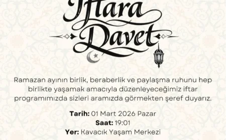 Ülkü Ocakları Beykoz İlçe Başkanlığı 1 Mart’ta Kavacık’ta Büyük İftar Programı Düzenleyecek