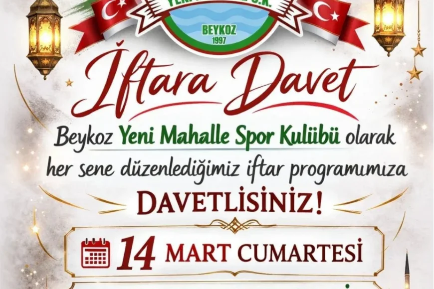 Beykoz Yeni Mahalle Spor Kulübü Geleneksel İftar Buluşmasıyla Mahalle Sakinlerini Aynı Sofrada Buluşturuyor