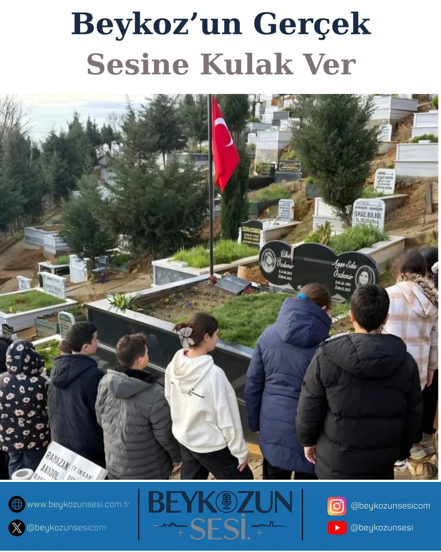 Beykoz İlçe Millî Eğitim Müdürlüğü Deprem Şehidi Öğretmen Ayşe Eda Özdemir’i Mezarı Başında Andı