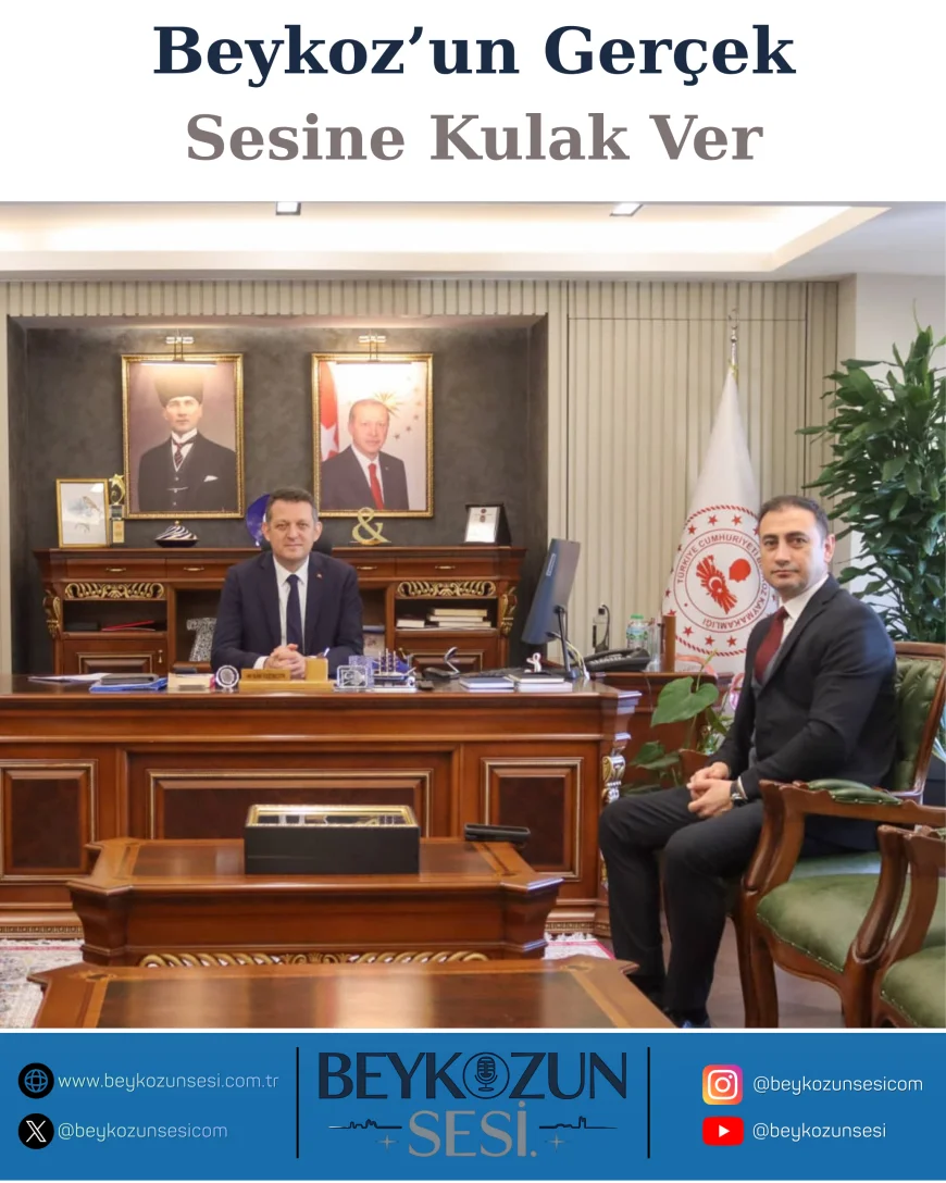 BEYKOZ İLÇE EMNİYET MÜDÜRÜ CEMAL ÜNLÜ’DEN KAYMAKAM FATİH ÜRKMEZER’E RESMİ ZİYARET