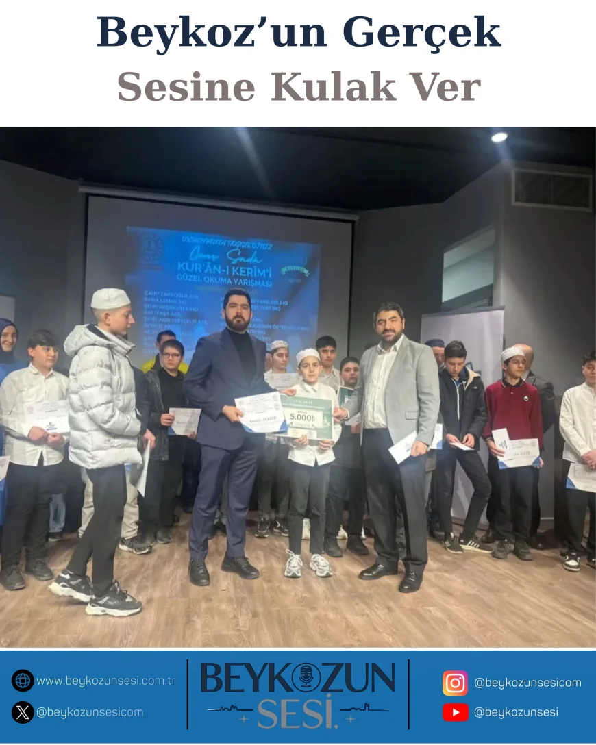 Çubuklu Anadolu İmam Hatip Lisesi Öğrencisi Abdullah Taşkıran Kur’an-ı Kerim’i Güzel Okuma Bölge Yarışması’nda Birinci Oldu