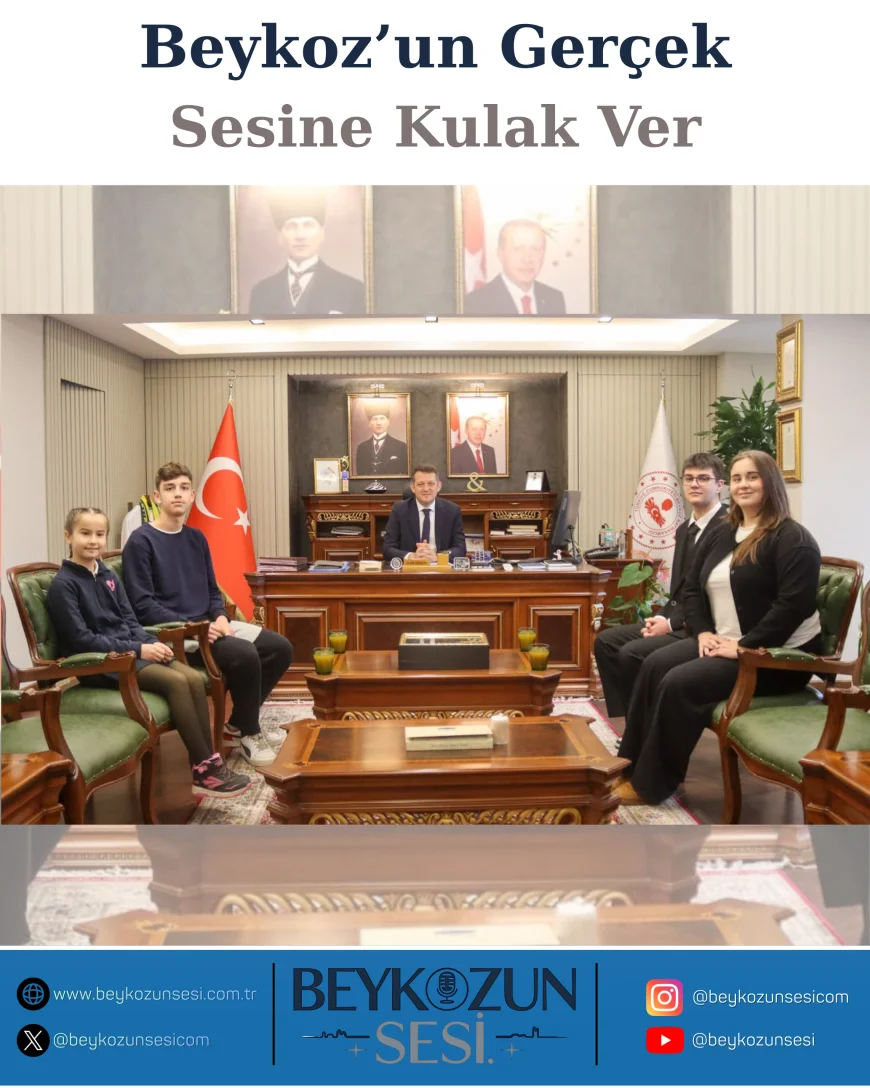 Beykoz Kaymakamı Dr. Fatih Ürkmezer’e İlçe Öğrenci Meclisi Ziyareti: “Gençlerin Demokratik Katılımı Çok Kıymetli”