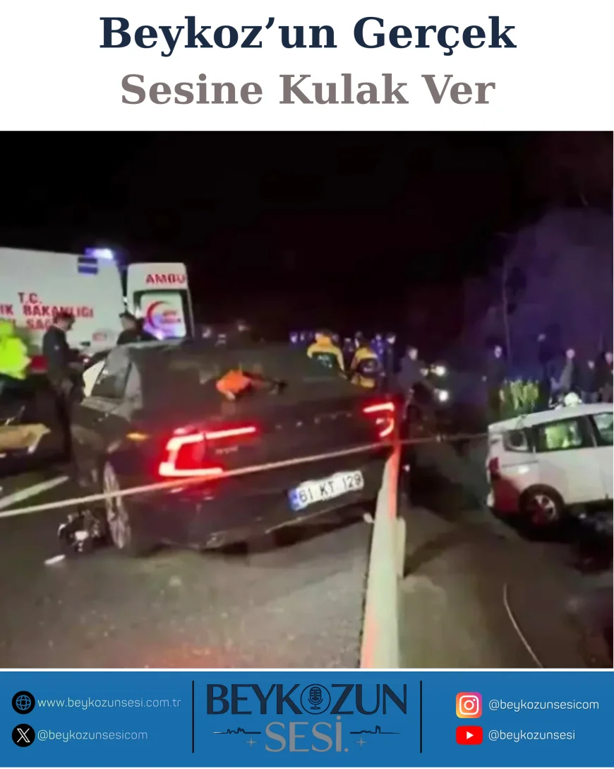Beykoz Riva’da Gece Yarısı Feci Trafik Kazası: 1 Ölü 5 Yaralı