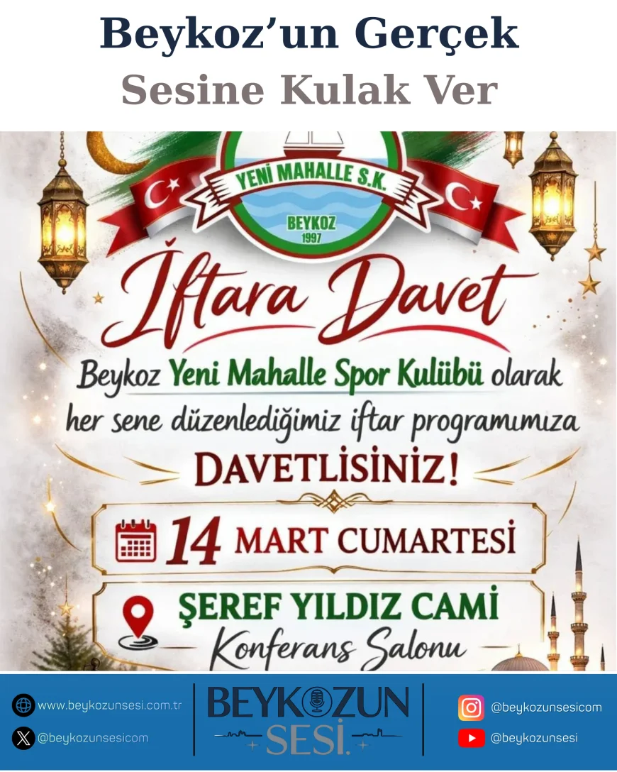 Beykoz Yeni Mahalle Spor Kulübü Geleneksel İftar Buluşmasıyla Mahalle Sakinlerini Aynı Sofrada Buluşturuyor