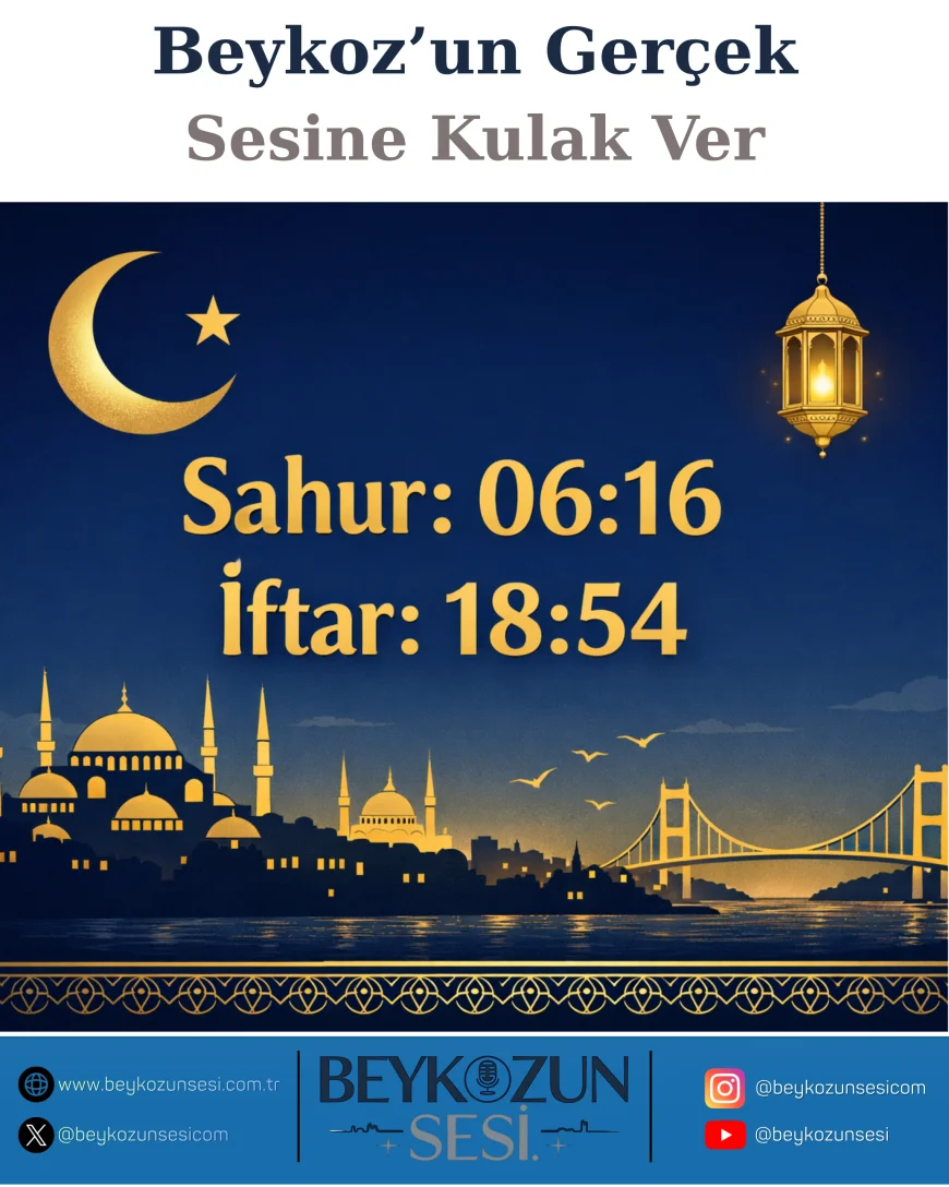 İstanbul 23 Şubat 2026 Sahur 06:16, İftar 18:54