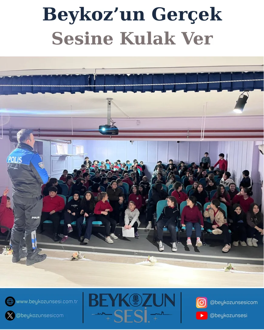 Beykoz İlçe Emniyet Müdürlüğü Öğrencilere Güvenli İnternet ve Akran Zorbalığı Semineri Verdi