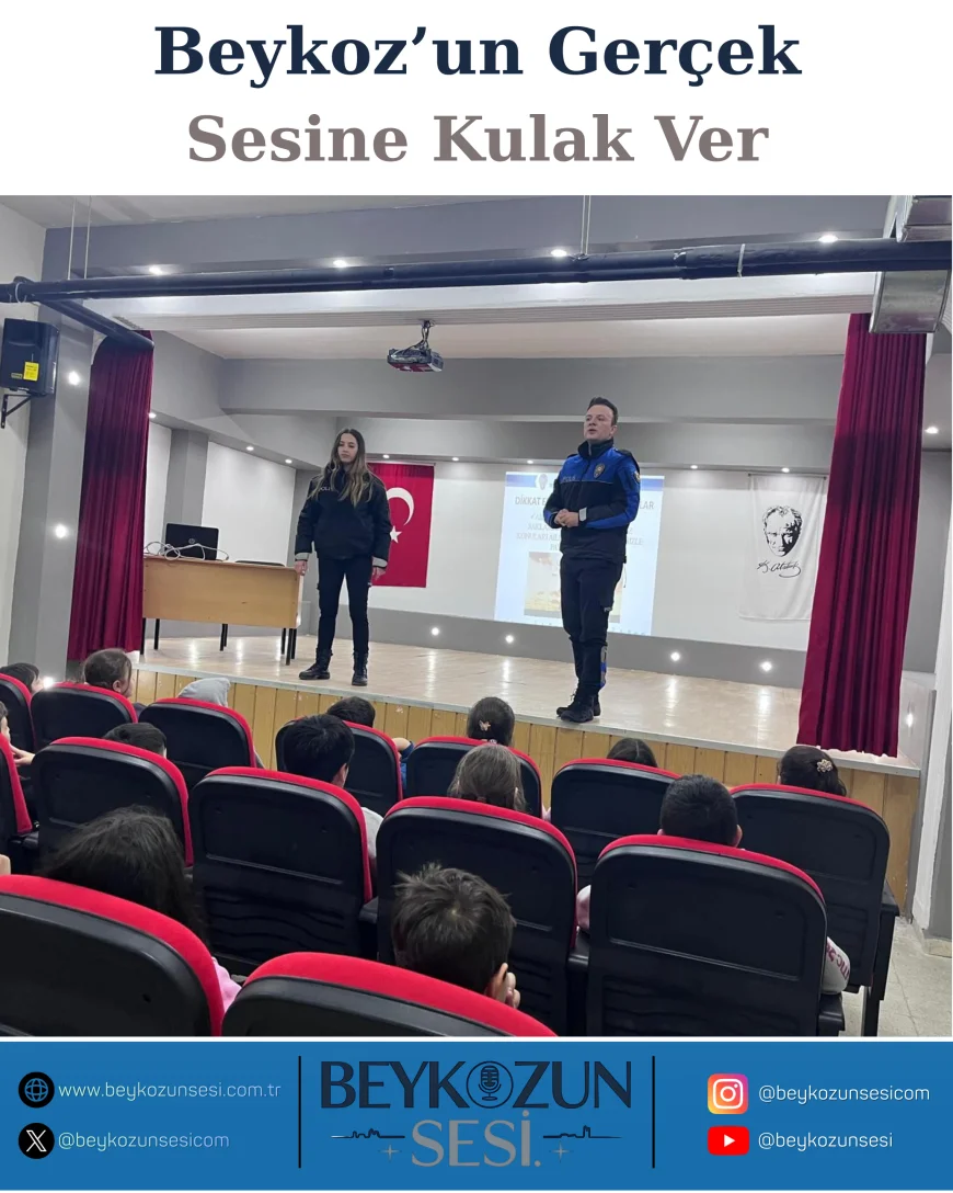 Beykoz İlçe Emniyet Müdürlüğü Geleceğe Atılan Güvenli Adımlar Projesiyle Öğrencilere Farkındalık Semineri Düzenledi