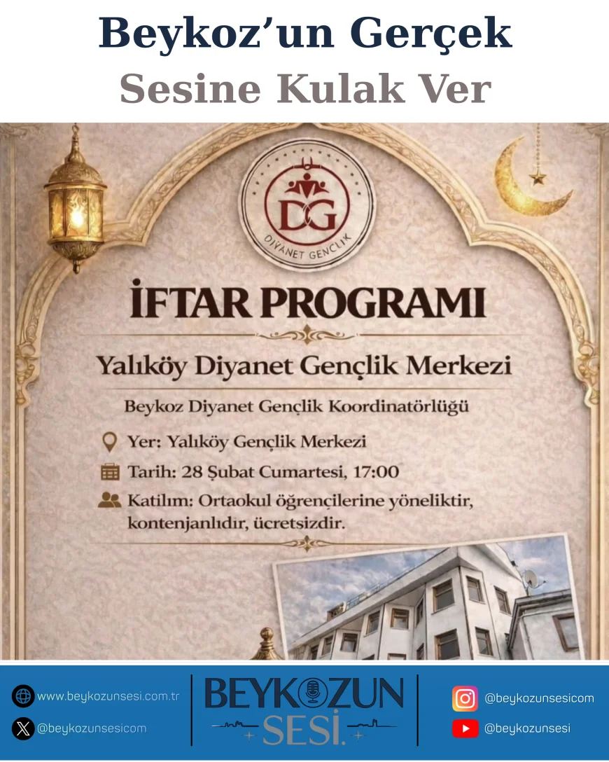 Yalıköy Diyanet Gençlik Merkezi Ortaokul Öğrencileri İçin “Ramazan Ruhunu Paylaşacağımız Özel İftar Buluşması” Düzenliyor