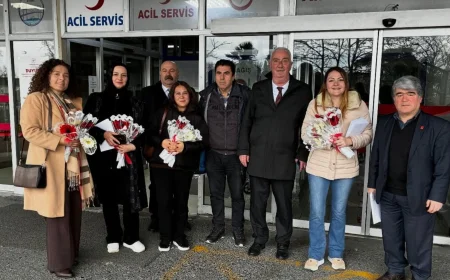 CHP Beykoz İlçe Başkanı Aydın Düzgün, 14 Mart Tıp Bayramı’nda Sağlık Çalışanlarını Ziyaret Etti