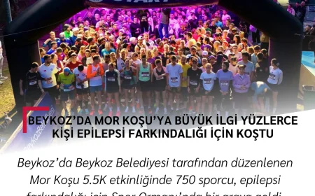 Beykoz’da Mor Koşu’ya Büyük İlgi: Yüzlerce Kişi Epilepsi Farkındalığı İçin Koştu