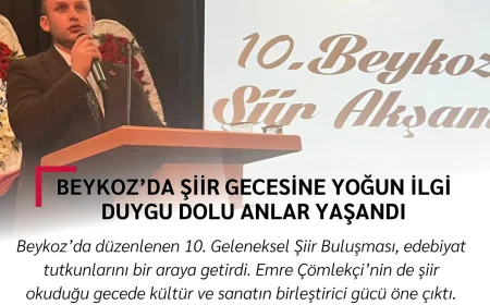 Beykoz’da Şiir Gecesine Yoğun İlgi: Duygu Dolu Anlar Yaşandı