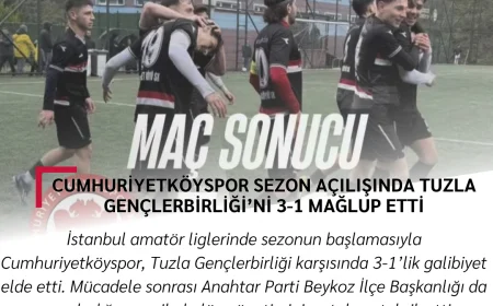Cumhuriyetköyspor Sezon Açılışında Tuzla Gençlerbirliği’ni 3-1 Mağlup Etti