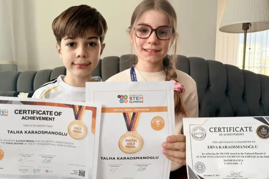Kavacık Borsa İstanbul İlkokulu Öğrencileri Talha ve Erva Karaosmanoğlu: “Matematikte Roma’ya Gidiyoruz”