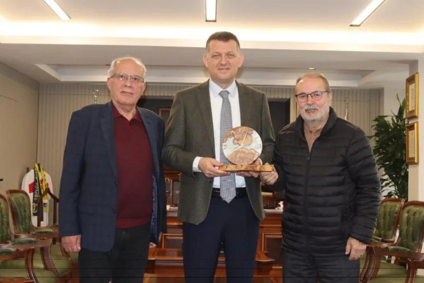 BEYKOZ KAYMAKAMI FATİH ÜRKMEZER’E HALK EĞİTİM USTASI OSMAN TOPUZ VE İŞ İNSANI TURGAY YAVAŞ’TAN ZİYARET