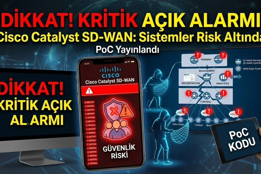 Cisco Catalyst SD-WAN’de Kritik Açık Alarmı: PoC Yayınlandı, Sistemler Risk Altında