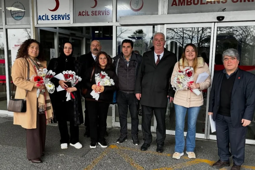 CHP Beykoz İlçe Başkanı Aydın Düzgün, 14 Mart Tıp Bayramı’nda Sağlık Çalışanlarını Ziyaret Etti