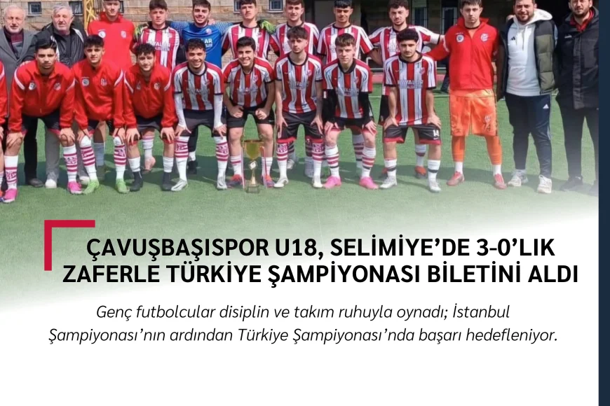 Çavuşbaşıspor U18, Selimiye’de 3-0’lık Zaferle Türkiye Şampiyonası Biletini Aldı