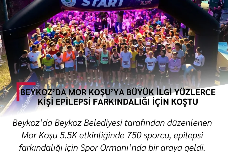 Beykoz’da Mor Koşu’ya Büyük İlgi: Yüzlerce Kişi Epilepsi Farkındalığı İçin Koştu