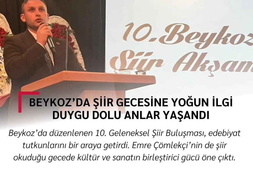 Beykoz’da Şiir Gecesine Yoğun İlgi: Duygu Dolu Anlar Yaşandı