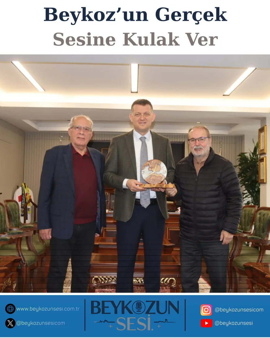 BEYKOZ KAYMAKAMI FATİH ÜRKMEZER’E HALK EĞİTİM USTASI OSMAN TOPUZ VE İŞ İNSANI TURGAY YAVAŞ’TAN ZİYARET