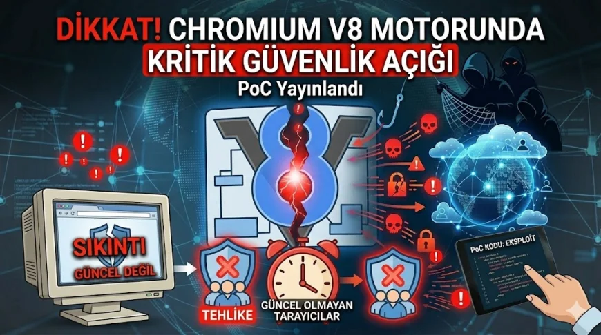 Chromium V8 Motorunda Kritik Açık Tespit Edildi: PoC Yayınlandı, Güncel Olmayan Tarayıcılar Tehlikede