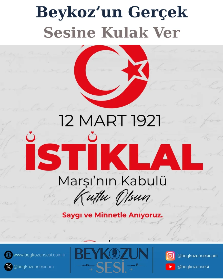 Beykoz Kaymakamı Dr. Fatih Ürkmezer: “İstiklâl Marşı Milletimizin Bağımsızlık Azminin En Güçlü İfadesidir”