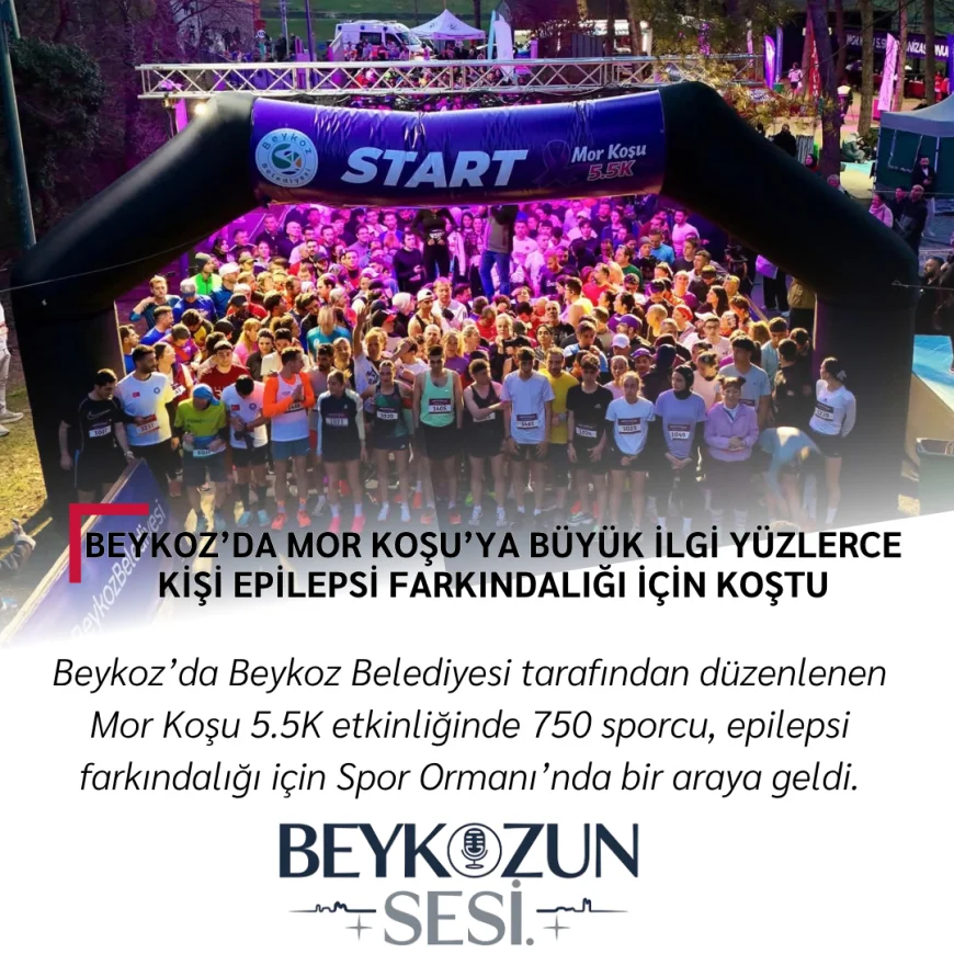 Beykoz’da Mor Koşu’ya Büyük İlgi: Yüzlerce Kişi Epilepsi Farkındalığı İçin Koştu