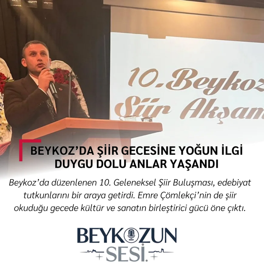 Beykoz’da Şiir Gecesine Yoğun İlgi: Duygu Dolu Anlar Yaşandı