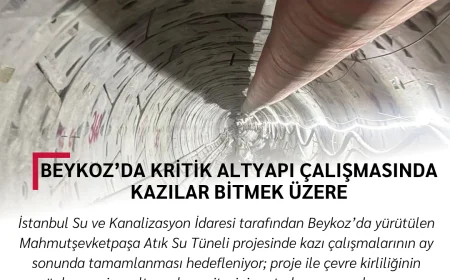 Beykoz’da kritik altyapı çalışmasında kazılar bitmek üzere