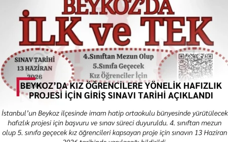 Beykoz’da kız öğrencilere yönelik hafızlık projesi için giriş sınavı tarihi açıklandı