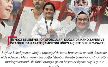 Beykoz Belediyespor Sporcuları Muğla’da Kano Zaferi ve İstanbul’da Karate Şampiyonluğuyla Çifte Gurur Yaşattı