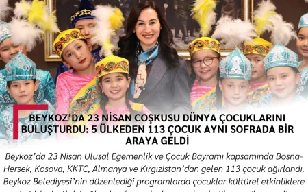 Beykoz’da 23 Nisan Coşkusu Dünya Çocuklarını Buluşturdu: 5 Ülkeden 113 Çocuk Aynı Sofrada Bir Araya Geldi
